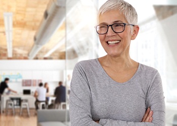 Older woman smiling