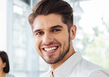 Young man with healthy smile