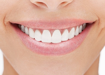 Closeup of healthy teeth and gums