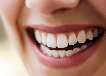 Closeup of healthy teeth and gums