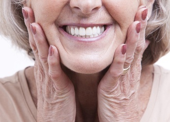 older woman smiling