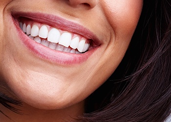 Closeup of healthy teeth and gums