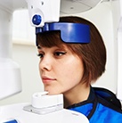 Woman receiving 3D scan